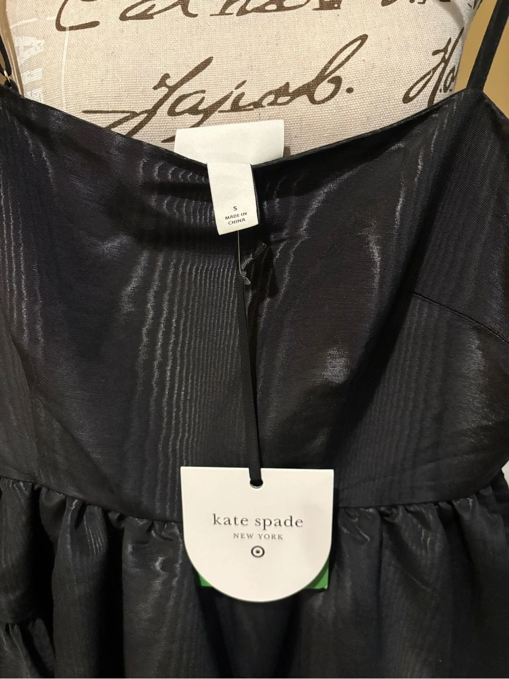 kate spade Black Tiered Ruffle Midi Dress
